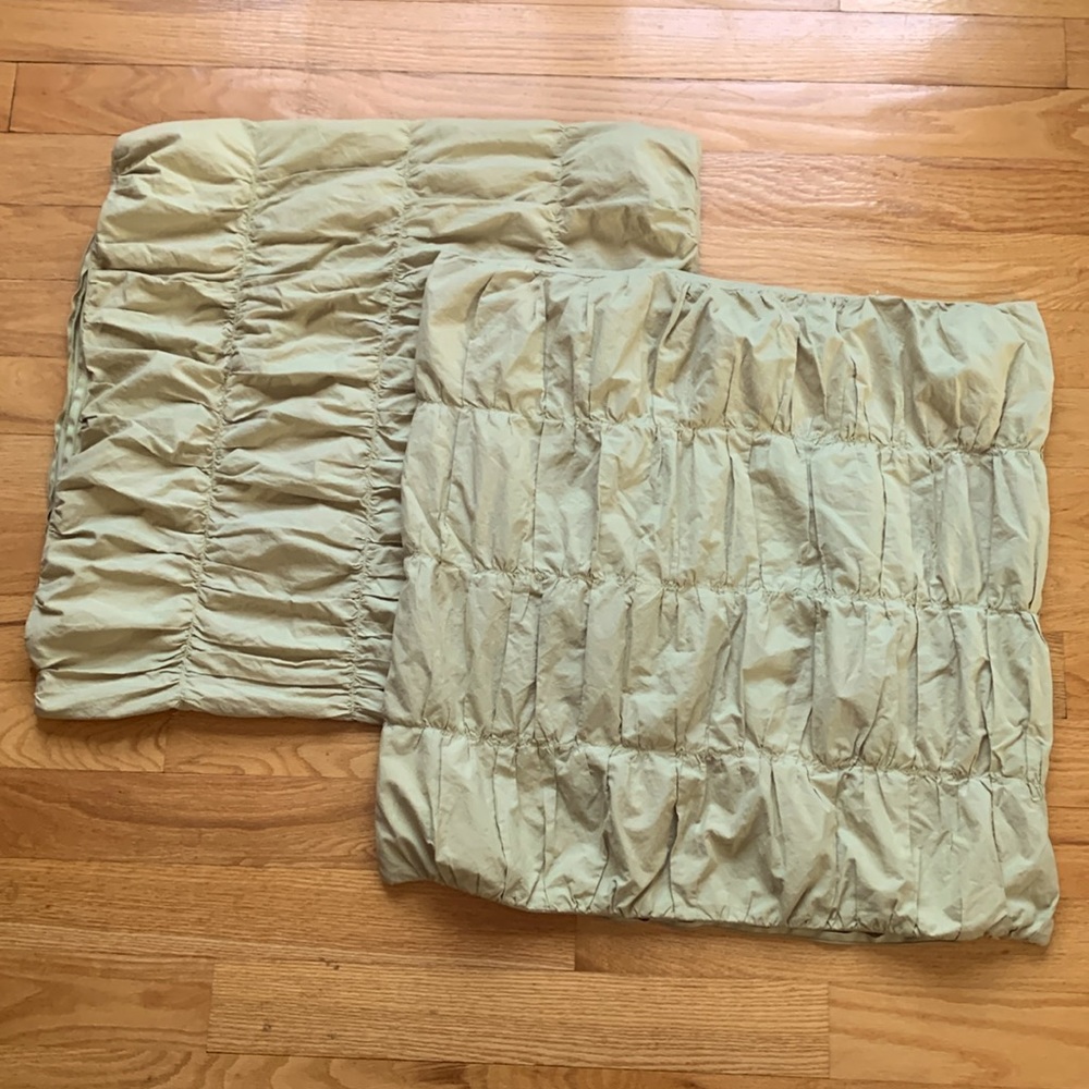 2 MargaretMuir Decorative Pillowcases for Large 25” pillows- light green-square